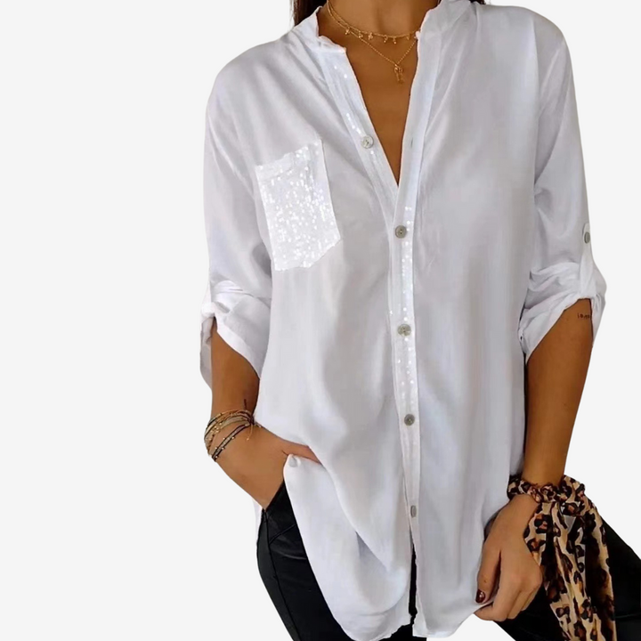 Elyn™ Camicia con tasca con paillettes