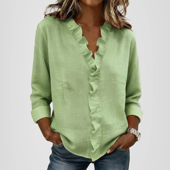 Elena | Blusa Elegante con Volant