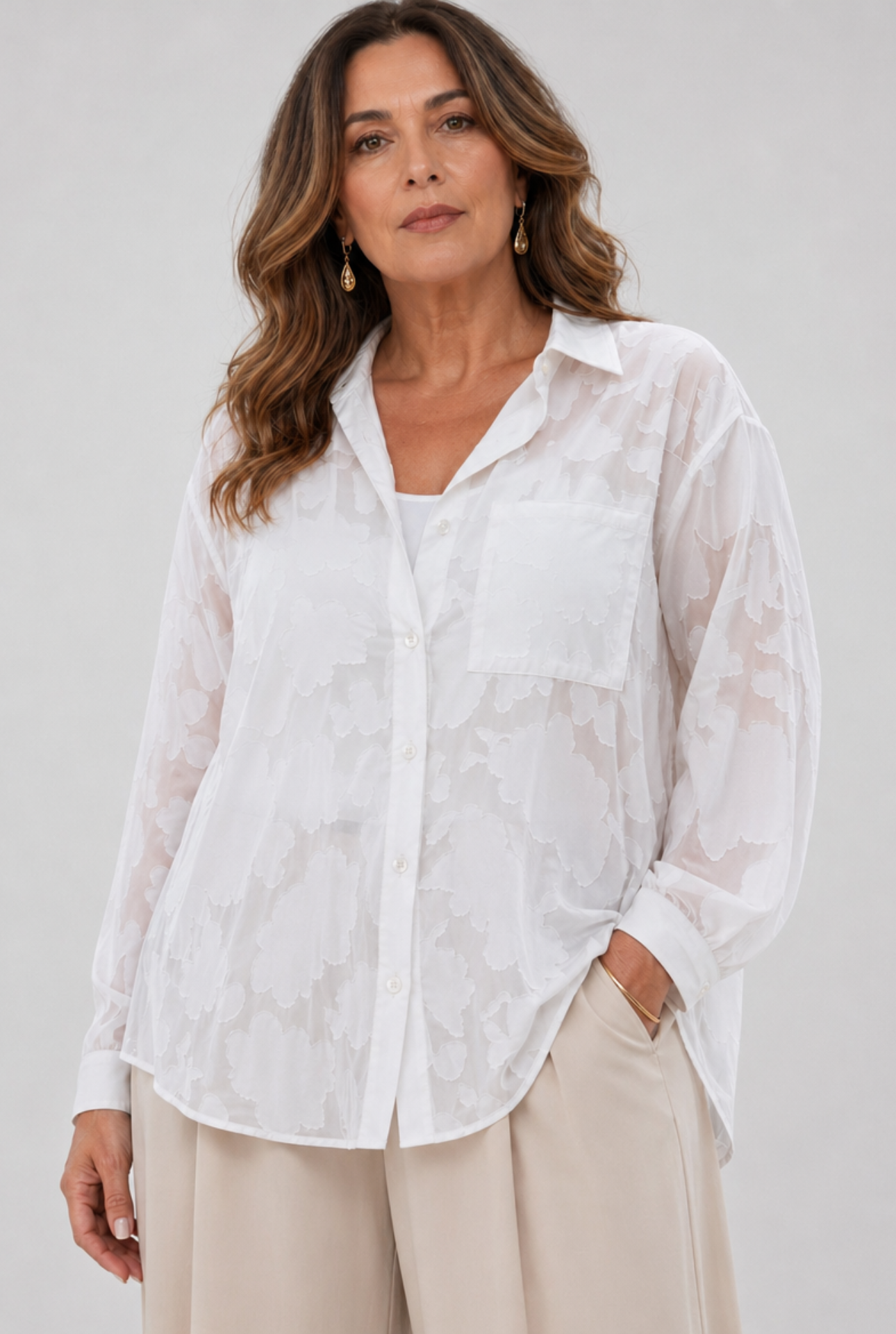 Blusa Jacquard Floreale